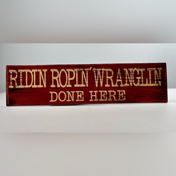 Creative Co-Op Rustic Sign with Cream Text 19” X 5” - Picture 1 of 11